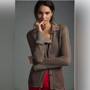 dh New York Open-Stitch Cardigan Sweater XS – Excellent Condition